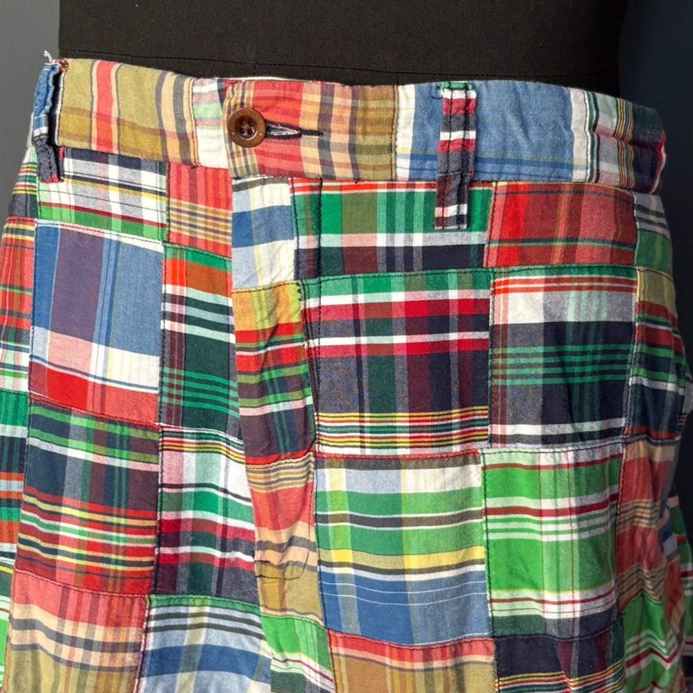 Polo Ralph Lauren Patchwork Plaid Cotton Shorts | Size 42 | Madras Preppy